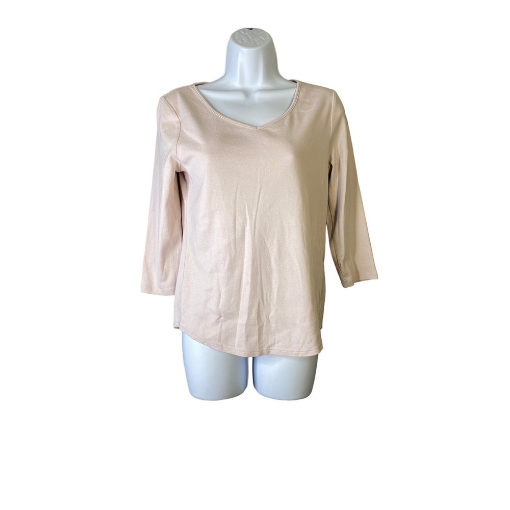 Chico's Womens The Ultimate Tee 3/4 Sleeve V-neck Size 0